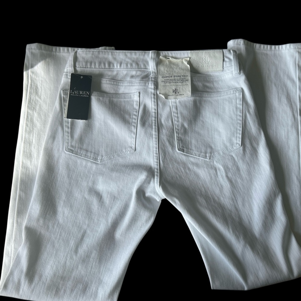 Ralph Lauren White Straight Jeans Classic Style